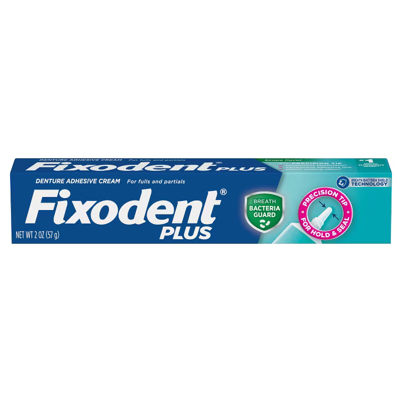 Fixodent Strong and Hold Denture Adhesive Cream Original, 2 Oz